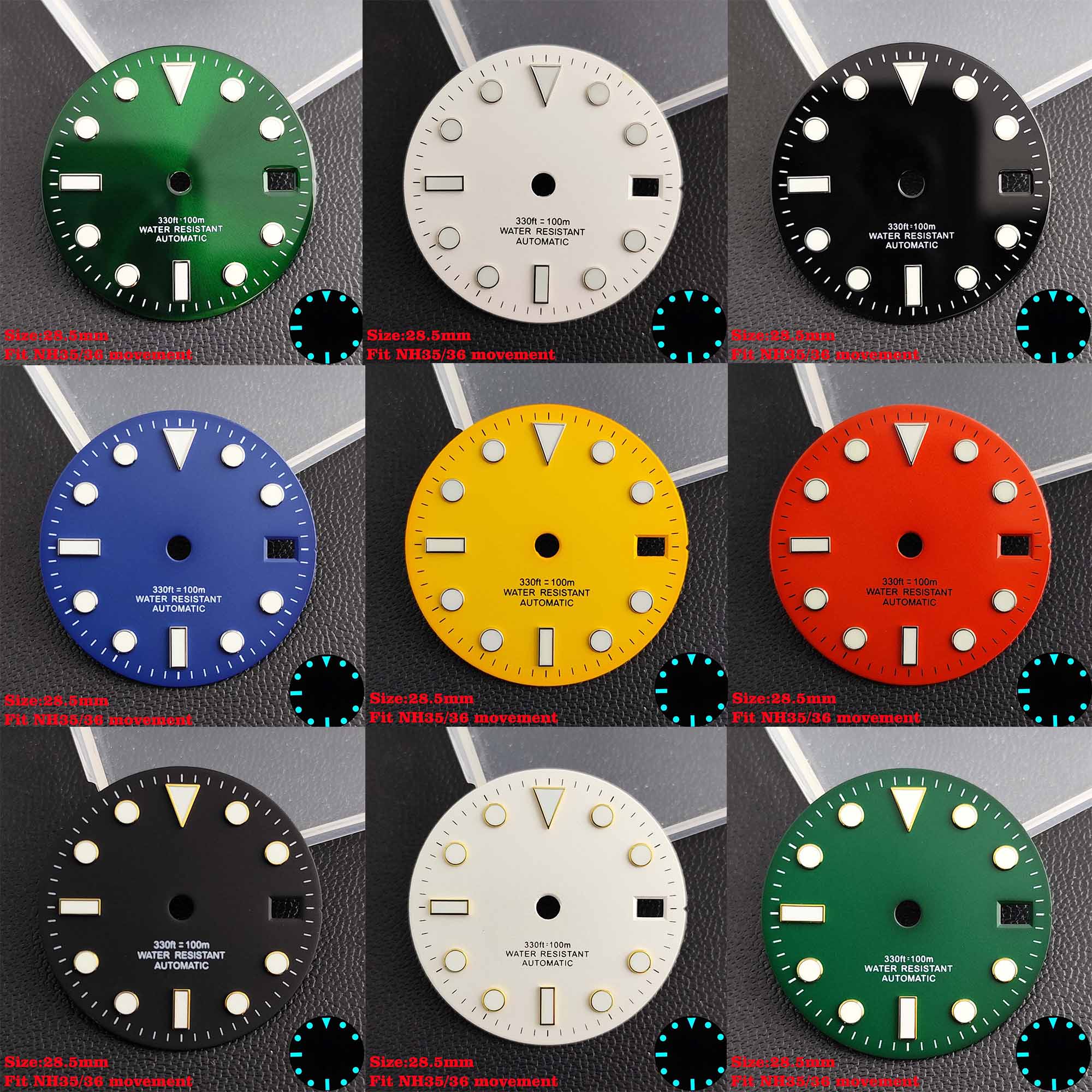 Watch Dial Custom Sterile 28.5Mm - 28,5 mm wijzerplaat geschikt voor NH35/36
