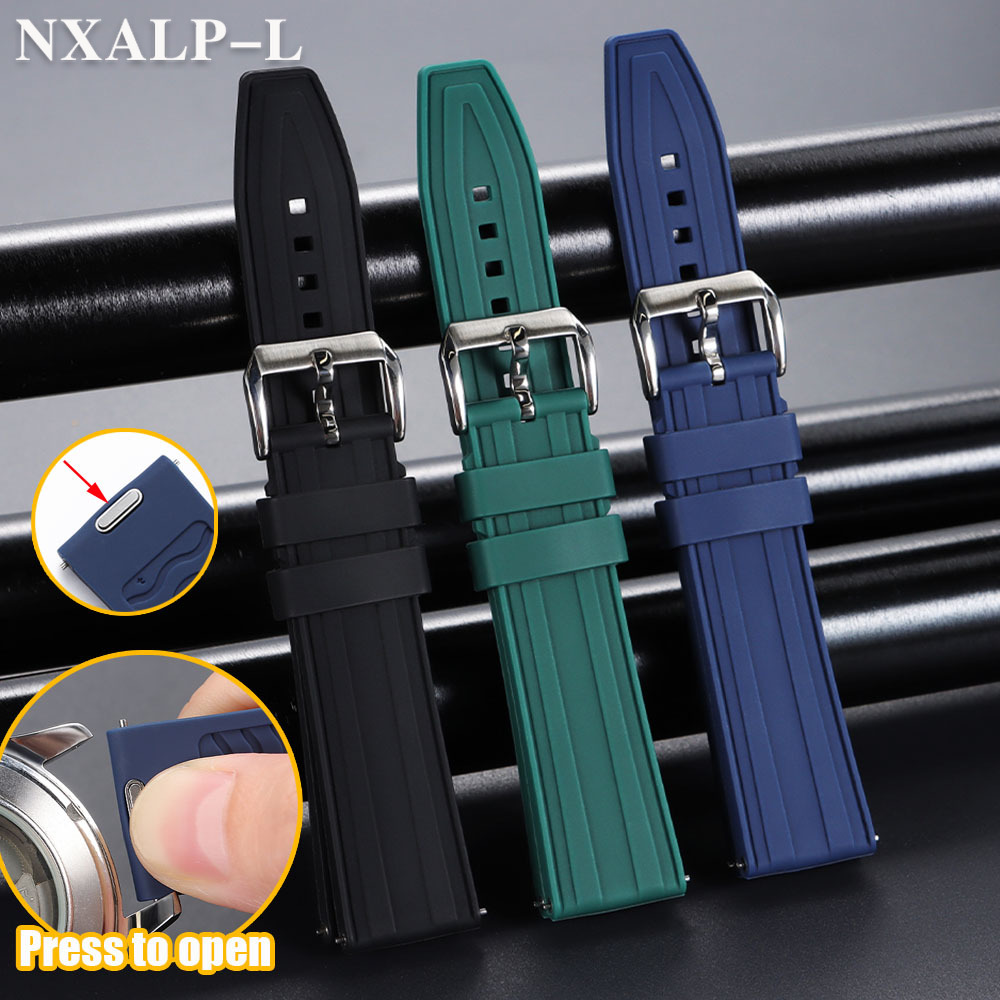Fkm Rubber Dive Watch Strap 20Mm - Premium FKM Fluor Rubber Horlogeband 20mm