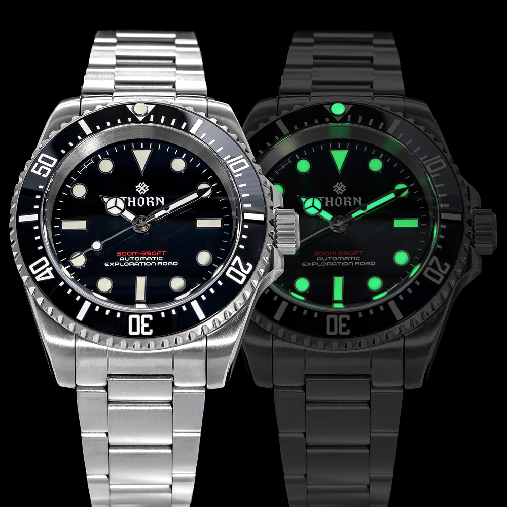 Titanium Automatic Watch 300M Sapphire - THORN SHY037 Diver Automatisch Mechanisch Horloge