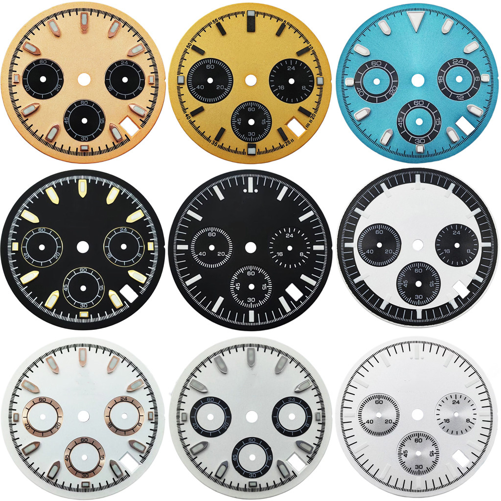 Watch Dial Custom Sterile 28.5Mm - 29.5Mm/30Mm/31.5Mm Steriele Zwart Wit Rose Gouden