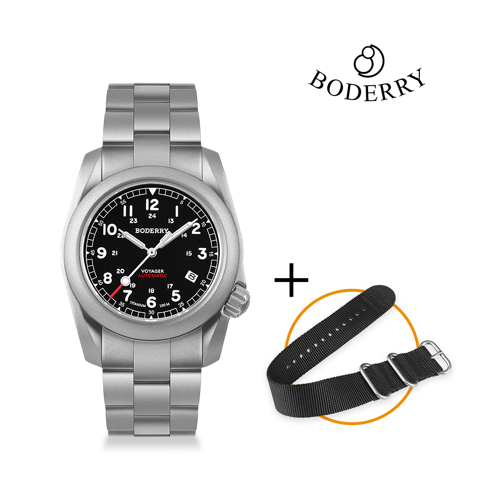 Field Watch Titanium 100M Sapphire - Boderry Voyager Field Watch Titanium automatisch