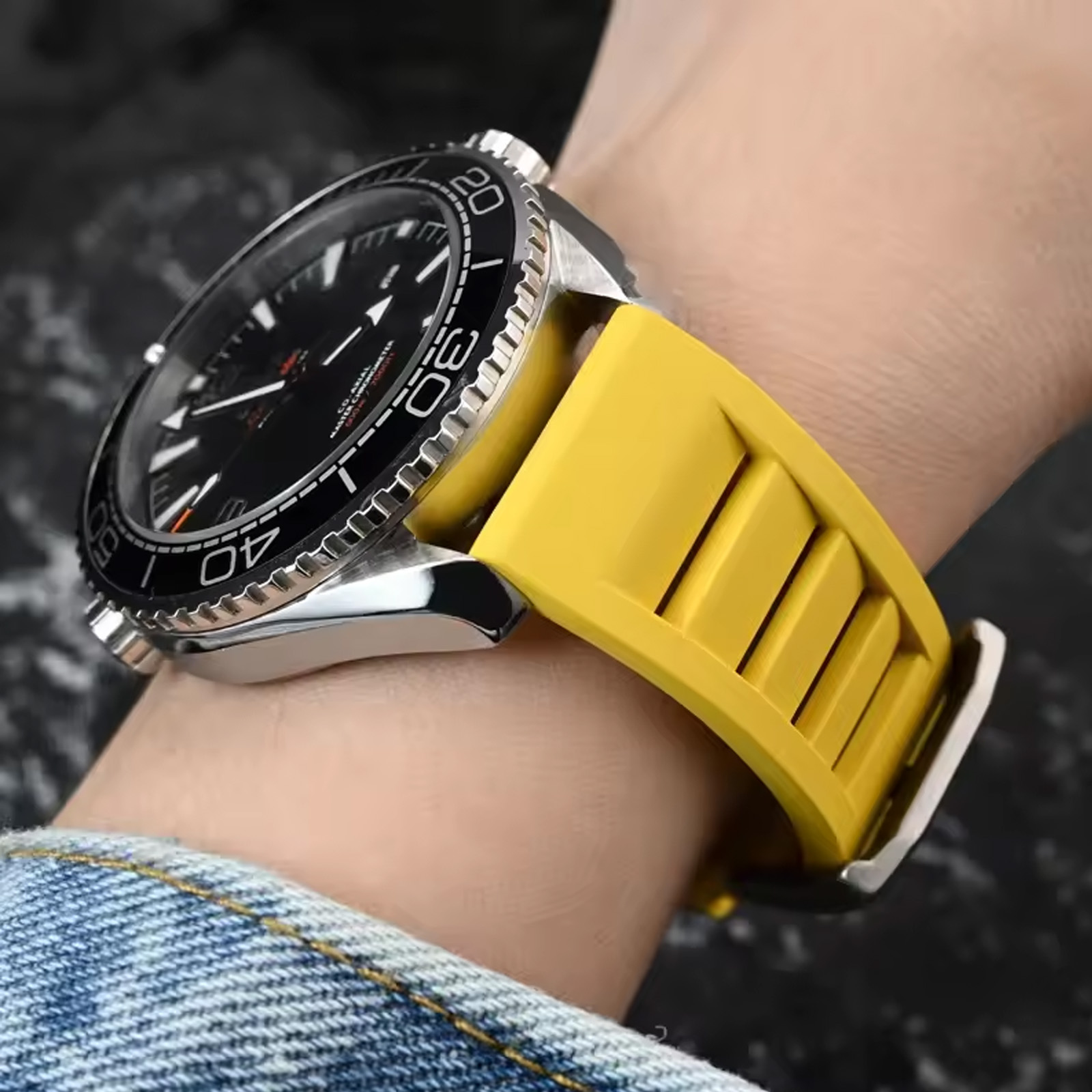 Premium Grade Fluor Rubber Hor - Fkm Rubber Dive Watch Strap 20Mm recensie en prijs