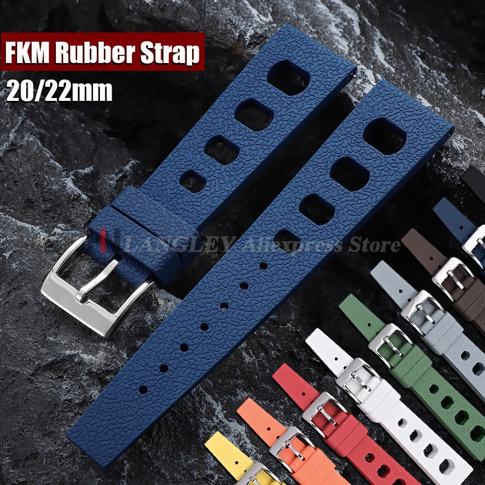 Nieuw ontwerp FKM horlogeband  - Fkm Rubber Dive Watch Strap 20Mm recensie en prijs