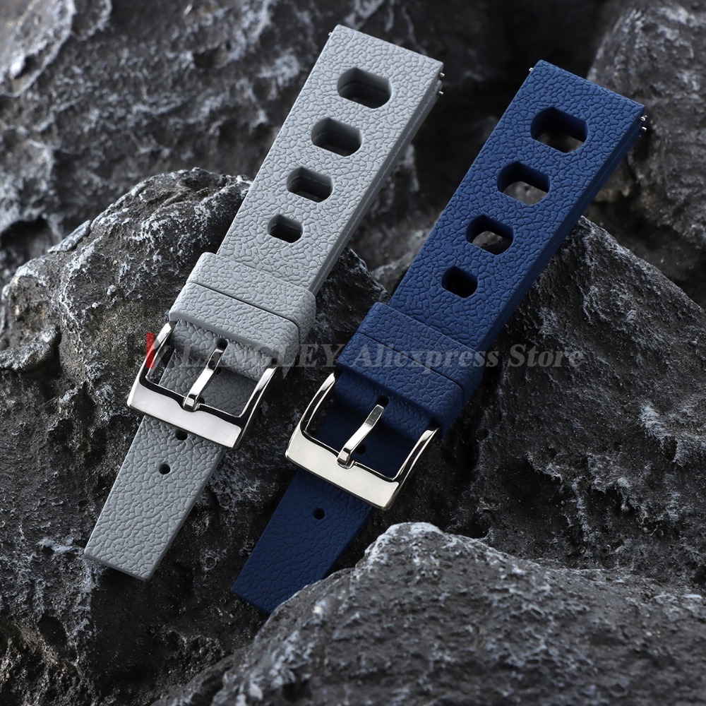 Nieuw ontwerp FKM horlogeband  - Fkm Rubber Dive Watch Strap 20Mm recensie en prijs