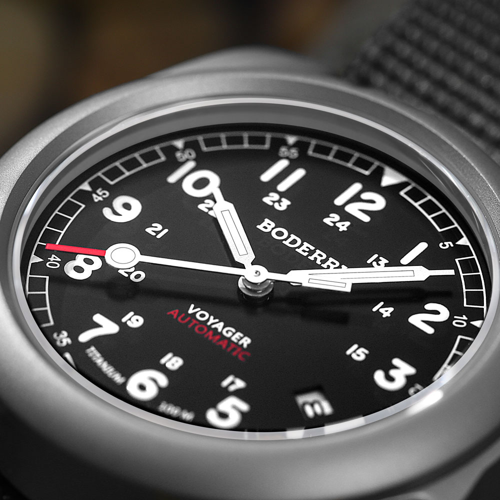 Boderry Voyager herenhorloge,  - Field Watch Titanium 100M Sapphire recensie en prijs