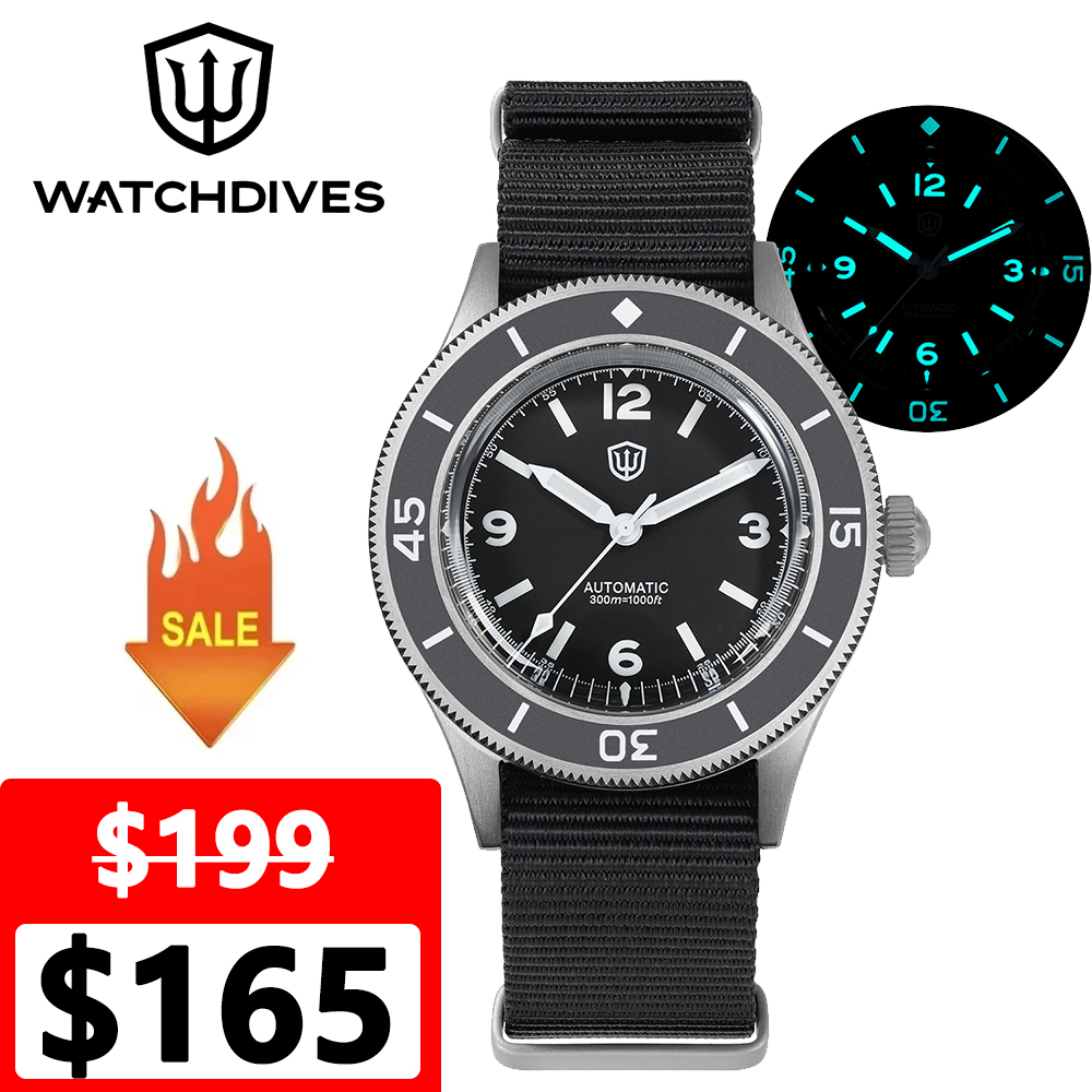 Watchdives WD50Ti Titanium dui - Titanium Automatic Watch 300M Sapphire recensie en prijs