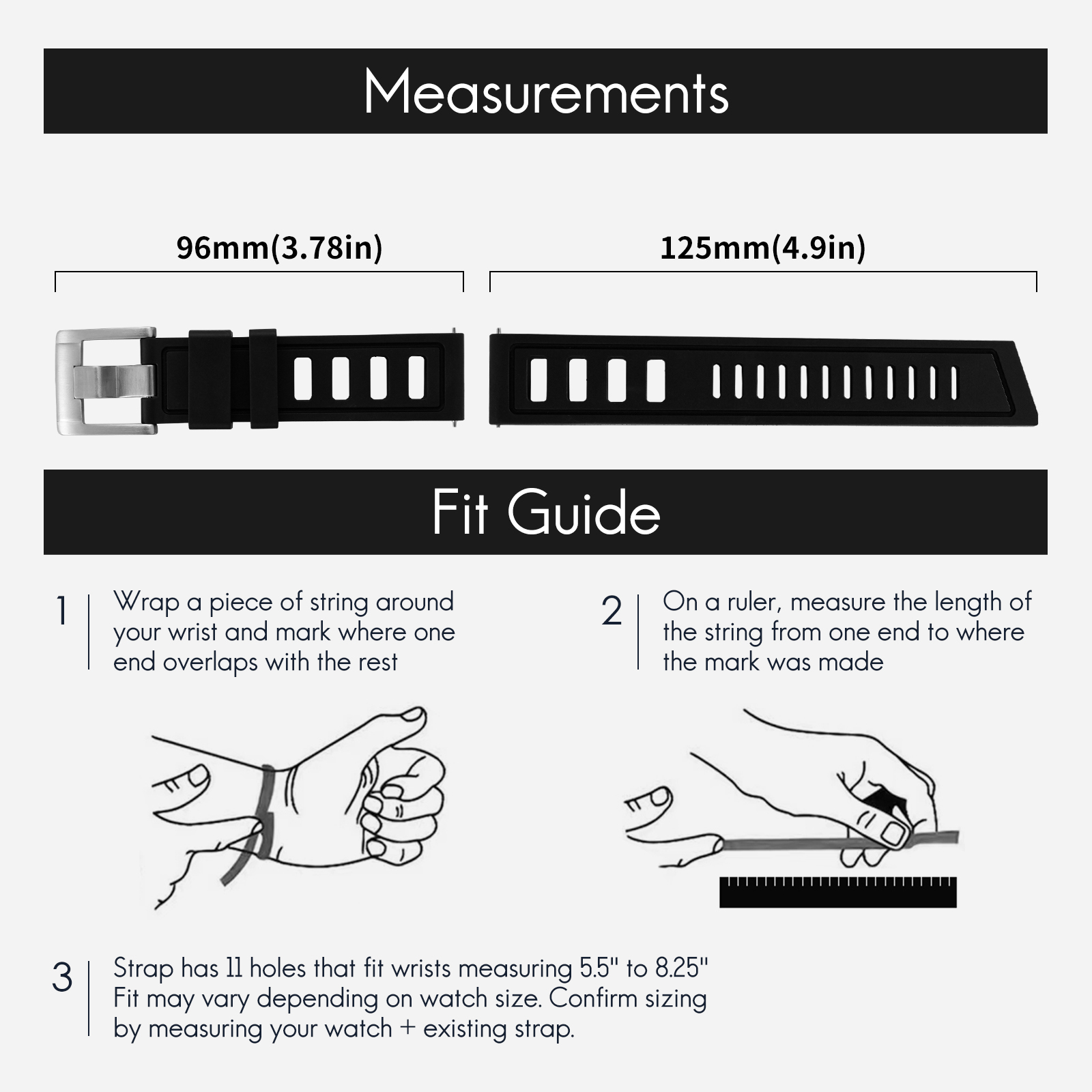 Premium kwaliteit FKM rubberen - Fkm Rubber Dive Watch Strap 20Mm recensie en prijs
