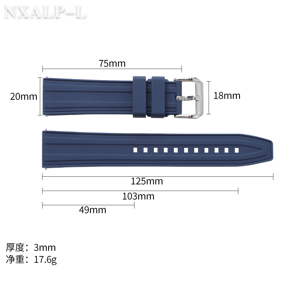 Premium FKM Fluor Rubber Horlo - Fkm Rubber Dive Watch Strap 20Mm recensie en prijs