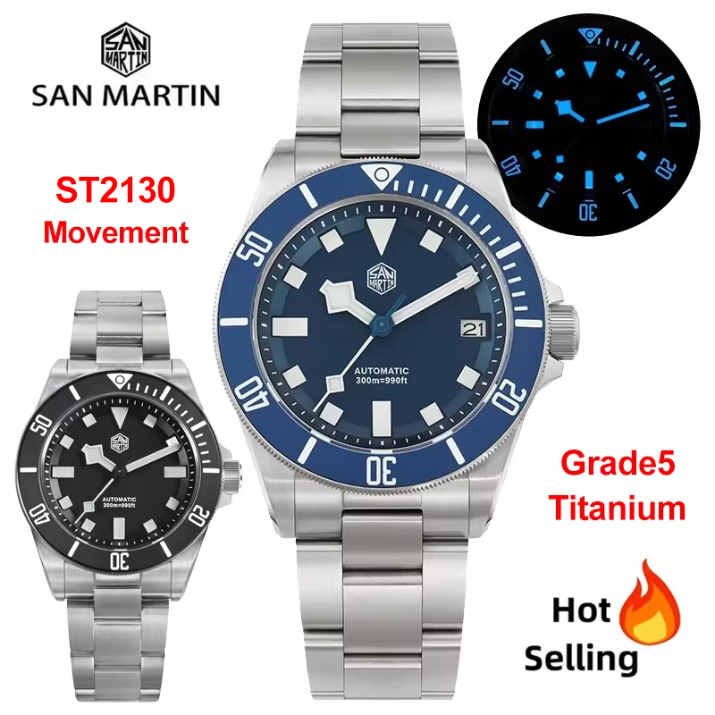 San Martin SN0121T Mechanisch  - Titanium Automatic Watch 300M Sapphire recensie en prijs