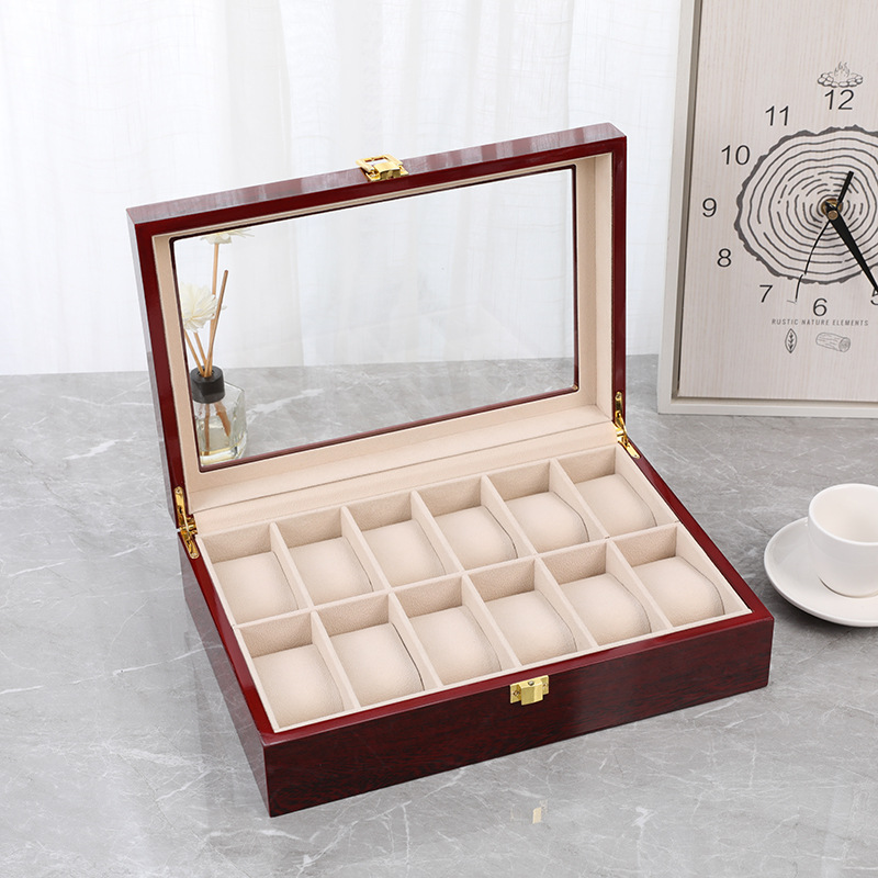 Luxe 2/3/5/6/10/12 Slots Horlo - Watch Display Case Glass Top 12 Slots recensie en prijs