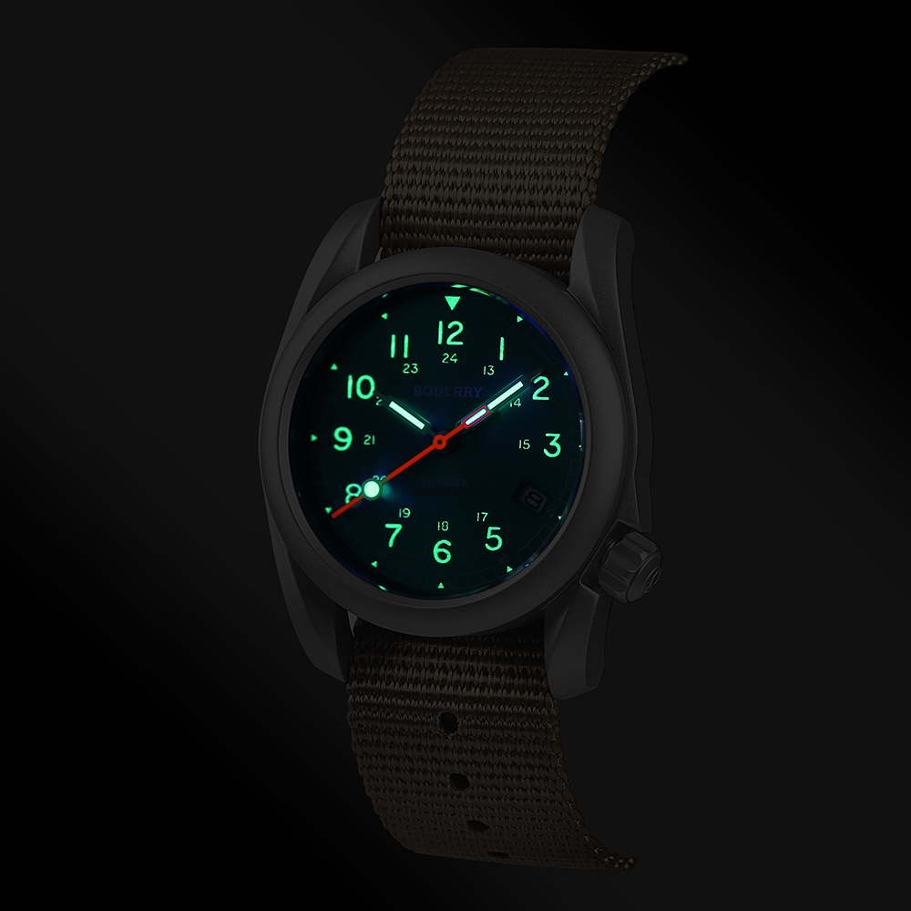 Boderry Field Watch VOYAGER he - Field Watch Titanium 100M Sapphire recensie en prijs