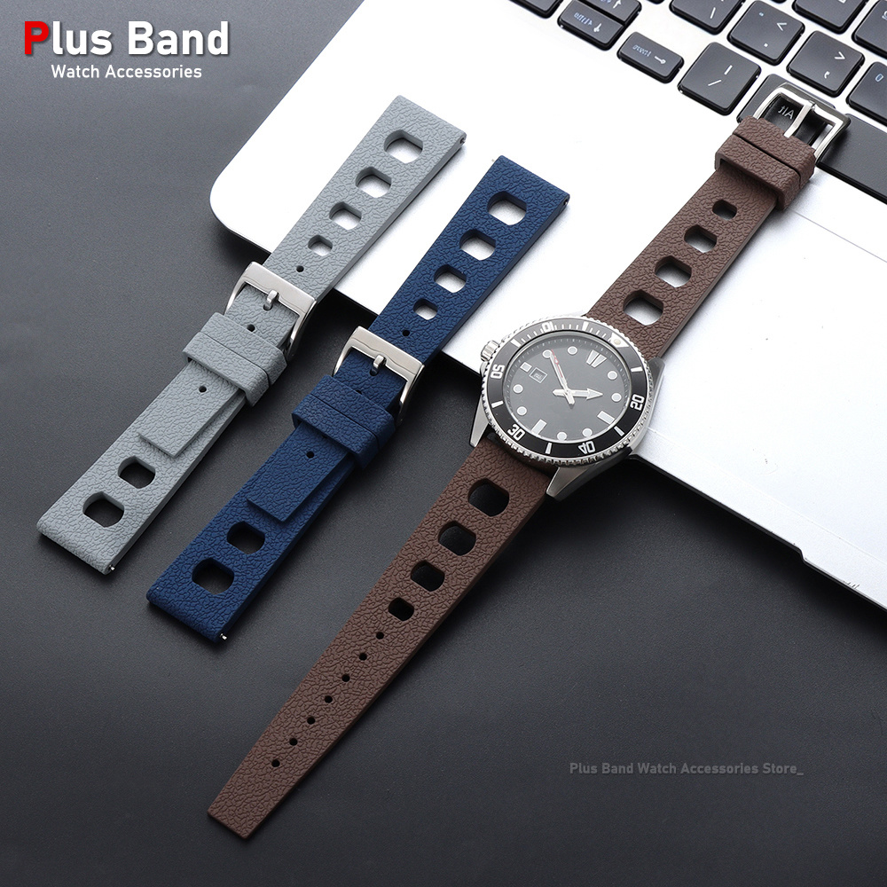Nieuw ontwerp: horlogeband van - Fkm Rubber Dive Watch Strap 20Mm recensie en prijs