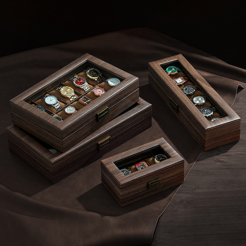 3/6/10/12 Sleuven Vintage Hout - Watch Display Case Glass Top 12 Slots recensie en prijs
