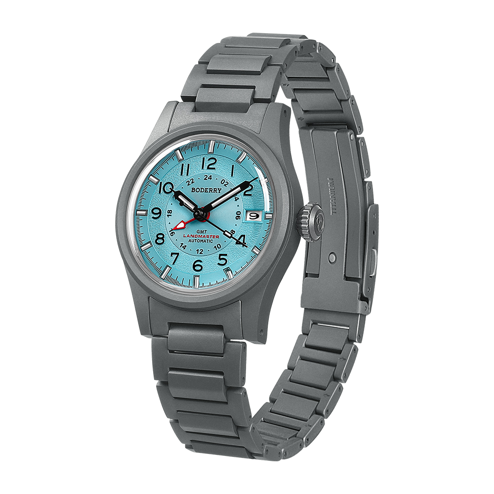 Boderry LANDMASTER GMT titaniu - Field Watch Titanium 100M Sapphire recensie en prijs