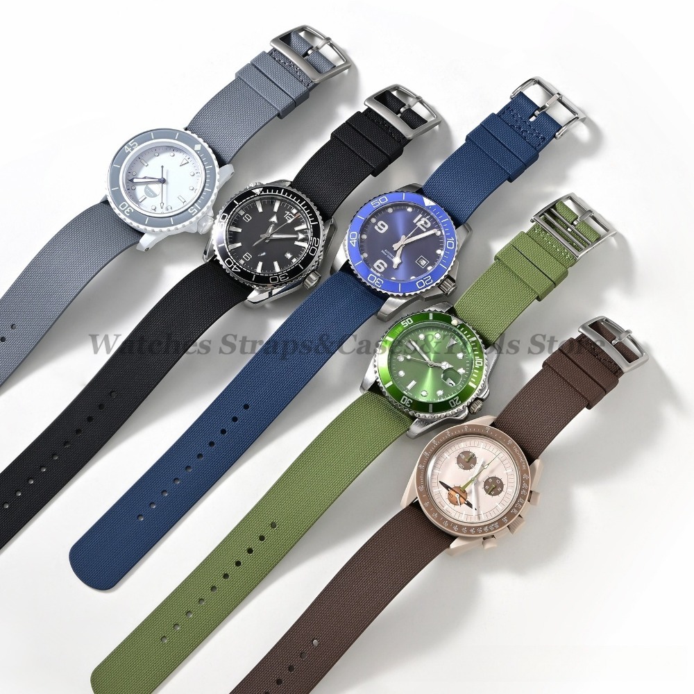 Nieuwe Sport Mode FKM Fluororu - Fkm Rubber Dive Watch Strap 20Mm recensie en prijs