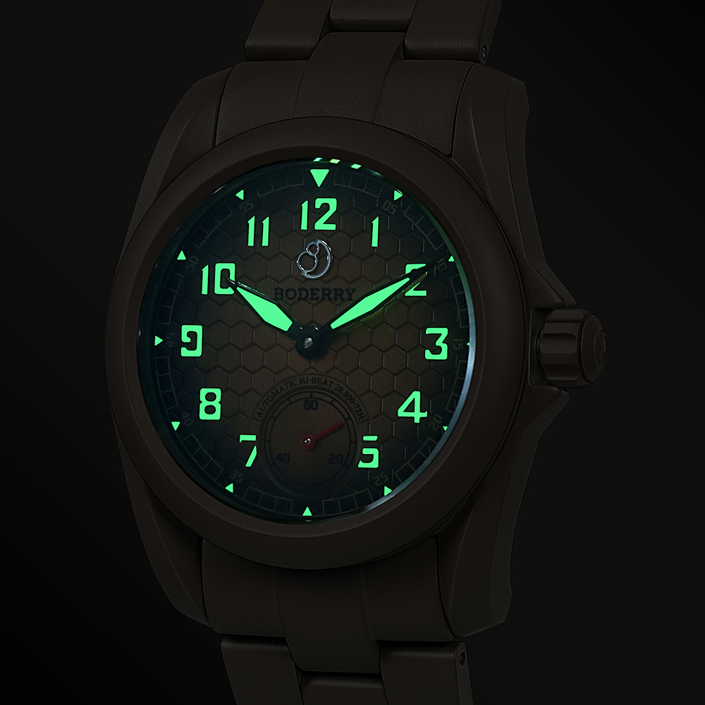 BODERRY Field Watch VOYAGER S7 - Field Watch Titanium 100M Sapphire recensie en prijs