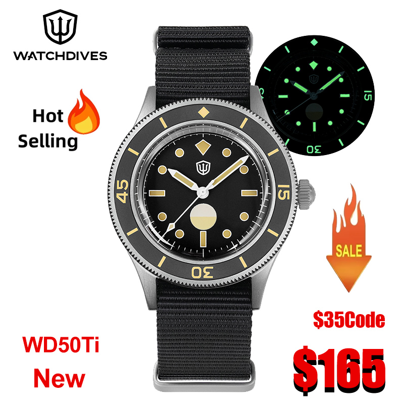 Watchdives WD50Ti duikhorloge  - Titanium Automatic Watch 300M Sapphire recensie en prijs