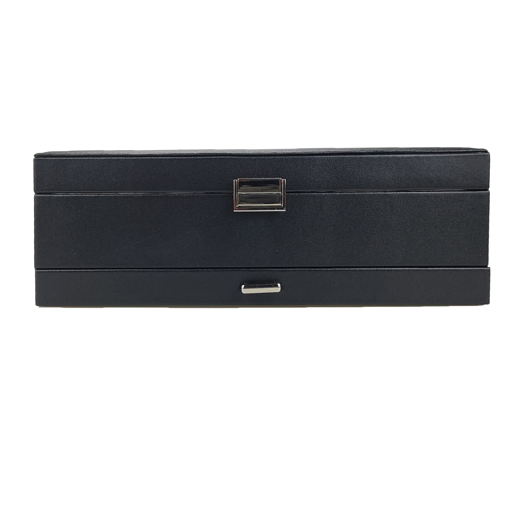 Hete Aanbieding PU Lederen Dis - Watch Display Case Glass Top 12 Slots recensie en prijs