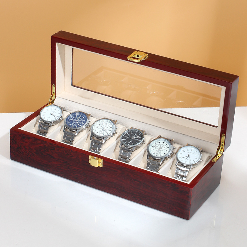 Houten 2/3/5/6/10/12 Slots Hor - Watch Display Case Glass Top 12 Slots recensie en prijs
